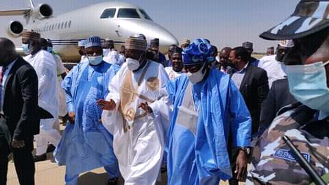 Senator Bola Ahmad Tinubu pays condolence visit to Dangote