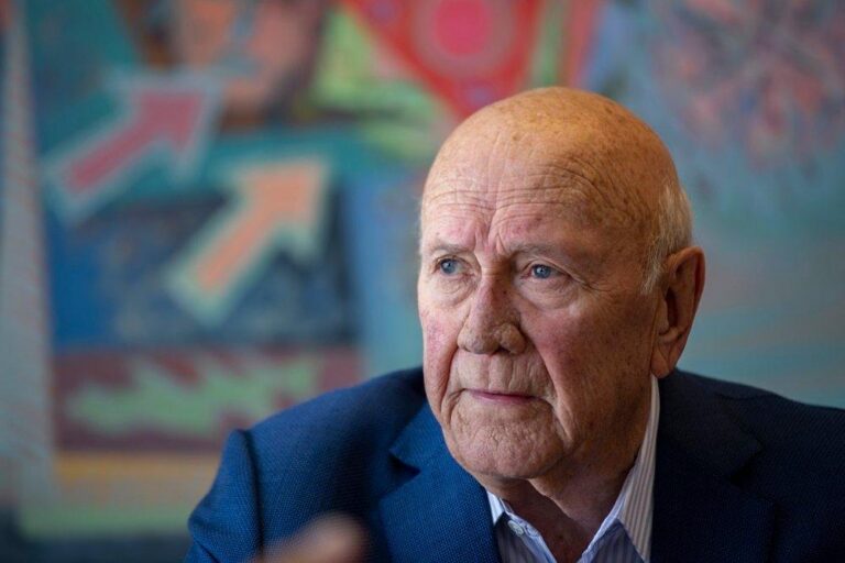 Former South African president FW de Klerk dies at 85