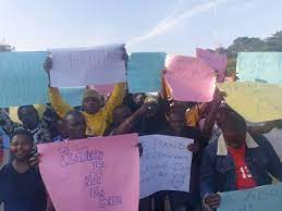 Youths protest at Plateau State House of Assembly over impeachment of Hon. Nuhu (Videos)