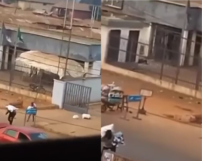 Armed robbers cart away money bags in day-light operation in Edo (videos)