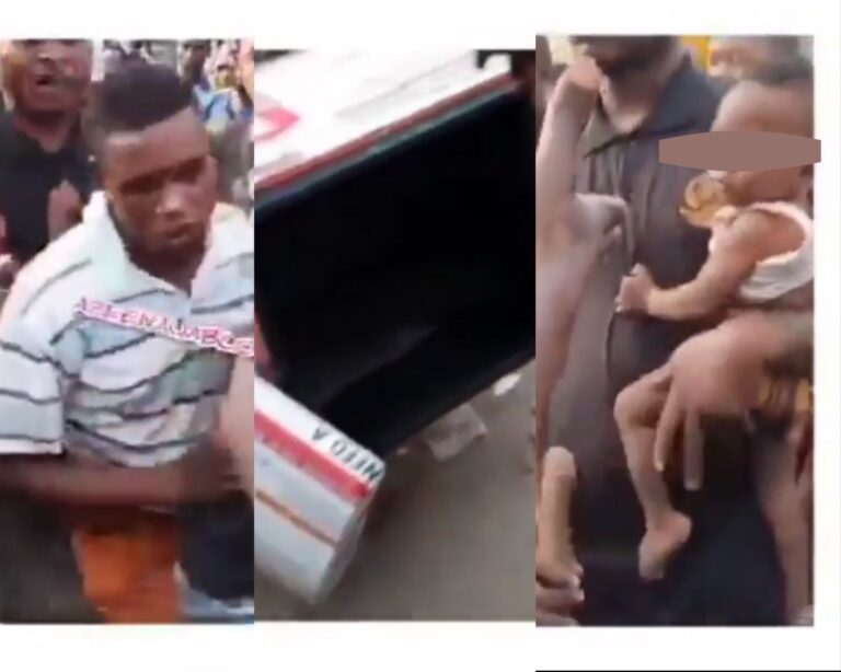 Dispatch rider appended with baby in his courier box (video) 