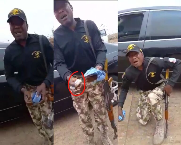 Soldier caught soliciting bribe from motorists begs for forgiveness (video)