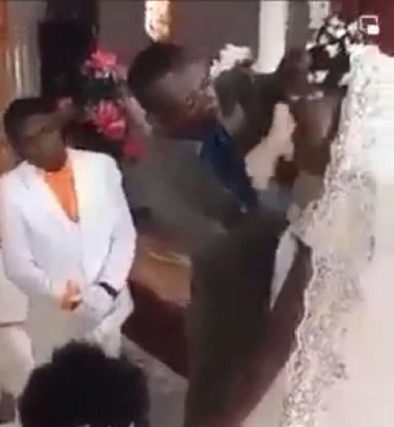 Pastor forcefully removes bride’s, bridesmaid’s makeup during wedding (Video)