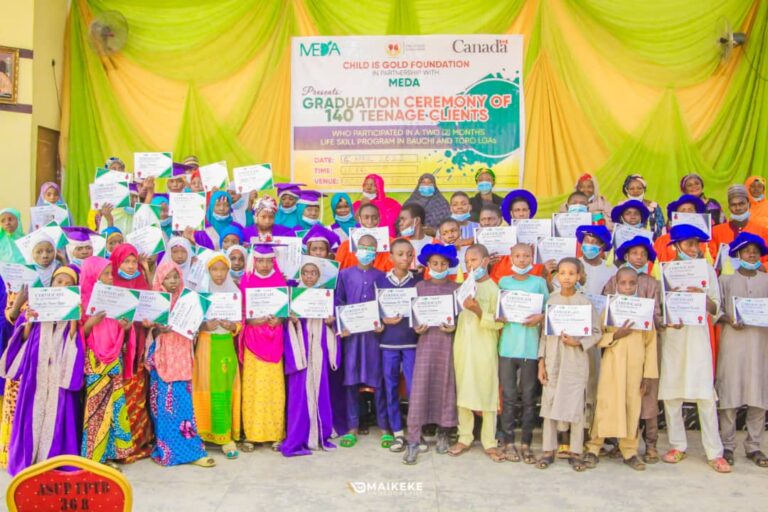 Foundation trains 55 Bauchi girls, boys on various skills