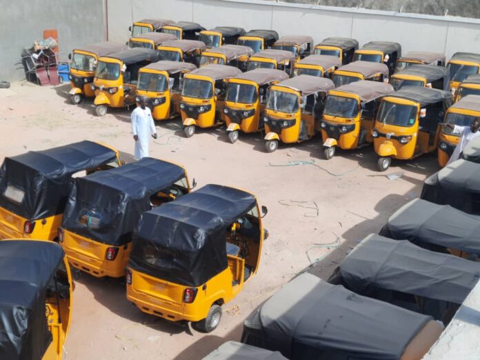 Senator Goje distributes 500 tricycles, 1000 motorcycles to constituents in Gombe (Pictures)