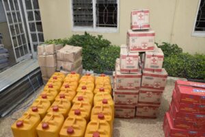 Gov. Ganduje lauds NEMA for support, distribution of relief materials to 100 victims of disasters (Photos)