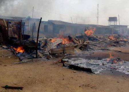 Civil unrest in Abuja's DeiDei market as shops owners clash with bike riders (Video)