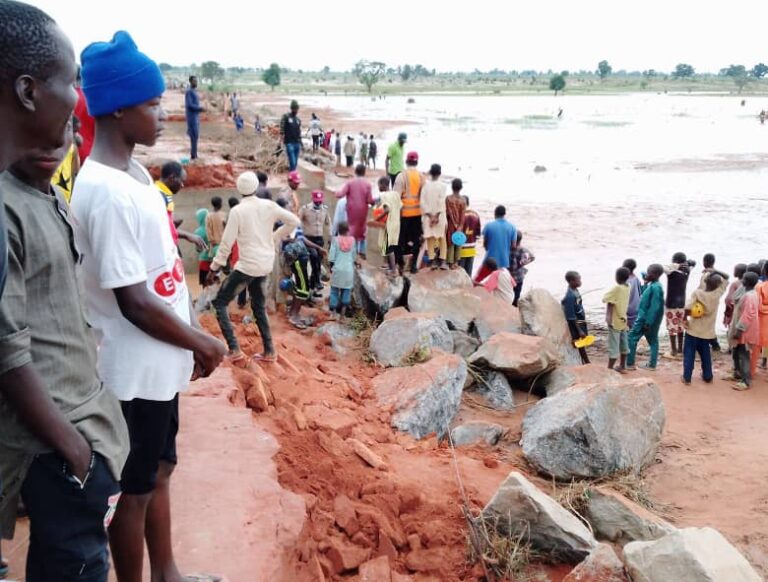 Flood washes off Bauchi-Gombe Highway, destroy properties, farmlands (Photos)