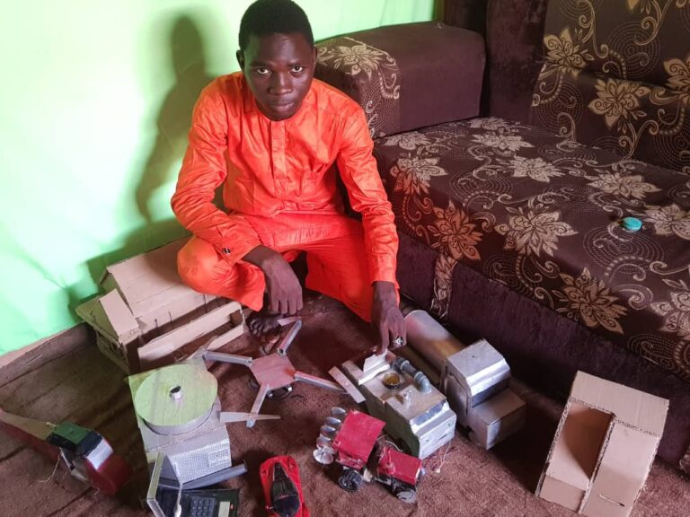 18-year-old northern whiz kid fabricates surveillance drone, wireless mobile phones in Potiskum (Photos/Videos)