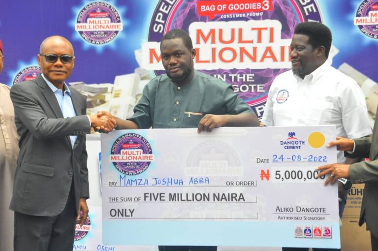 Bachelor wins N5 million in Dangote Cement promo