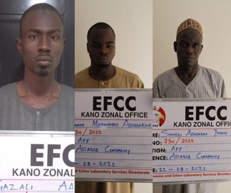 EFCC operatives arrest impersonator, 2 others over fraud in Kano