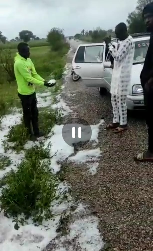 Katsina community expresses worry over continuous hailstone drops (Video)