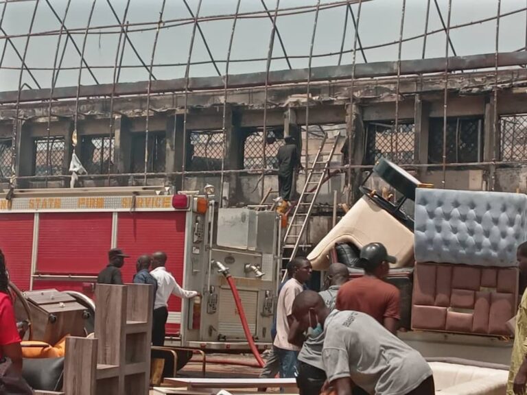 Fire razes furniture company in Kano (Photos)