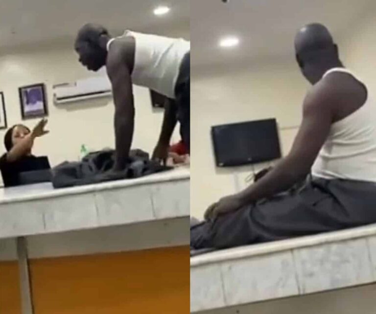 Man brings bank in Lagos to halt after N1.5 million allegedly vanished from his account (Video)