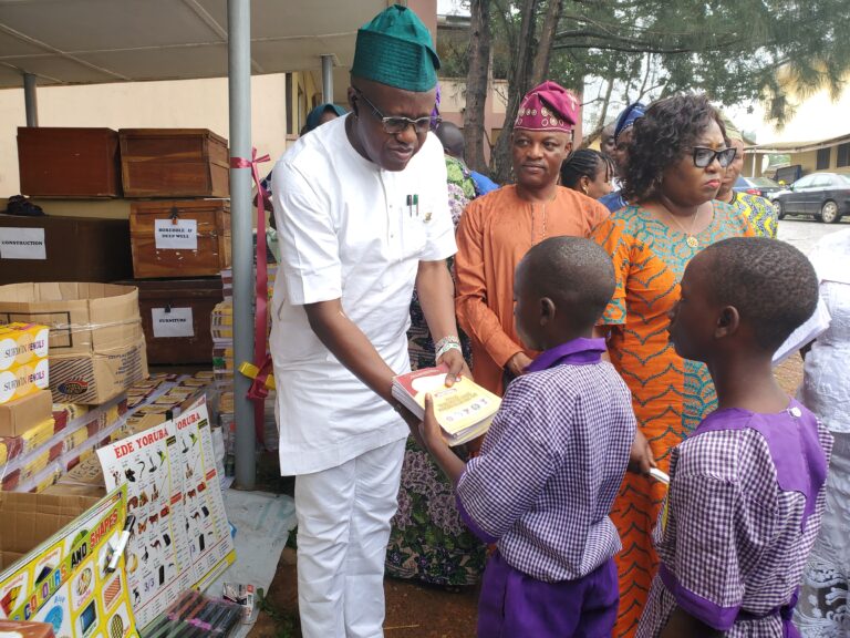 OYOSUBEB distributes writing materials to 1,200 schools through BESDA