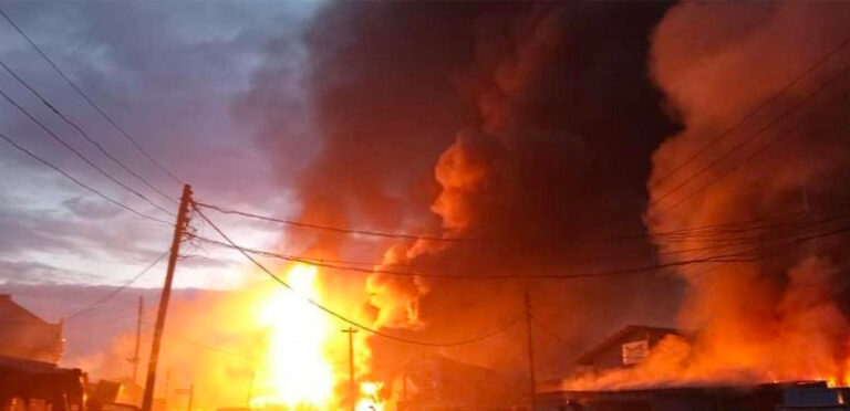 Fire guts another Borno market on election day