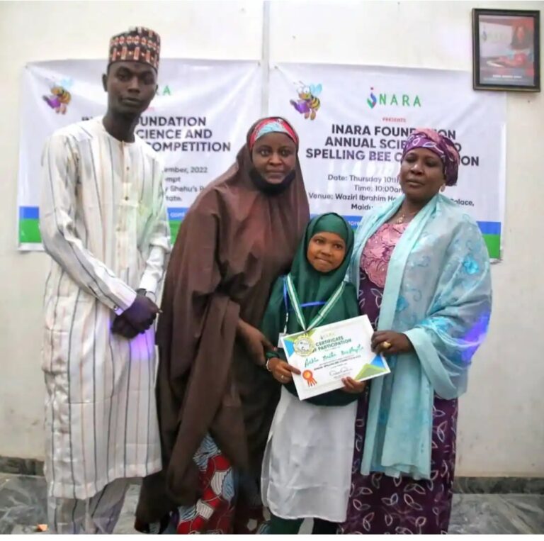 10-year-old Aisha Modu wins Inara Spelling Bee contest in Borno