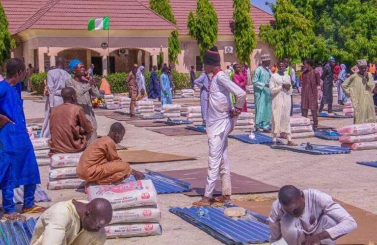 Yobe gov’t donates building materials, other relief items to flood victims (Photos)