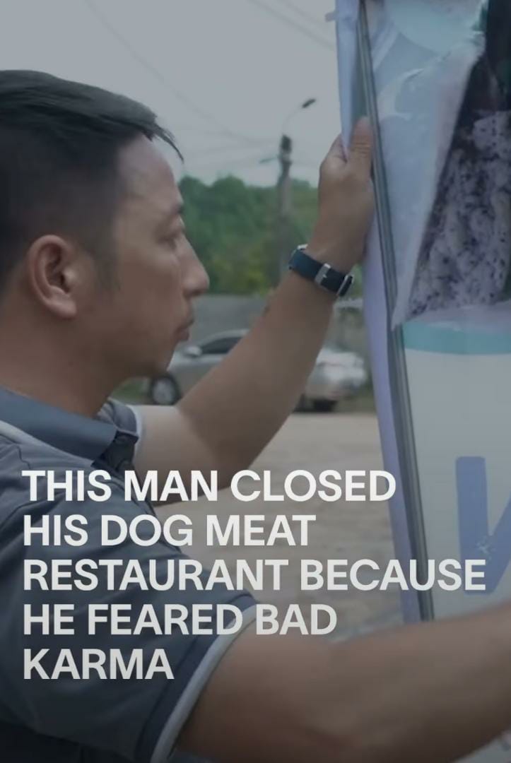 40-year-old man closes dog meat business over fear of karma (Video)