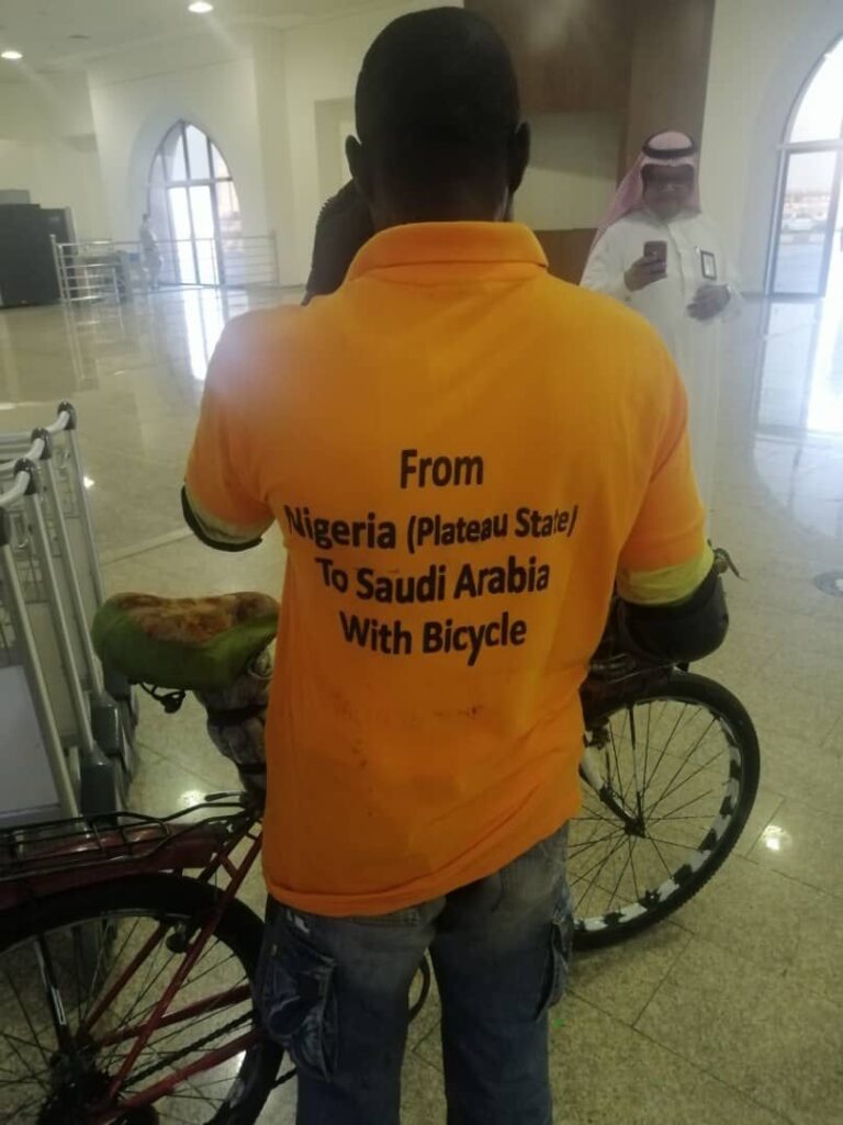 How man travelled from Nigeria to Saudi Arabia on a bicycle