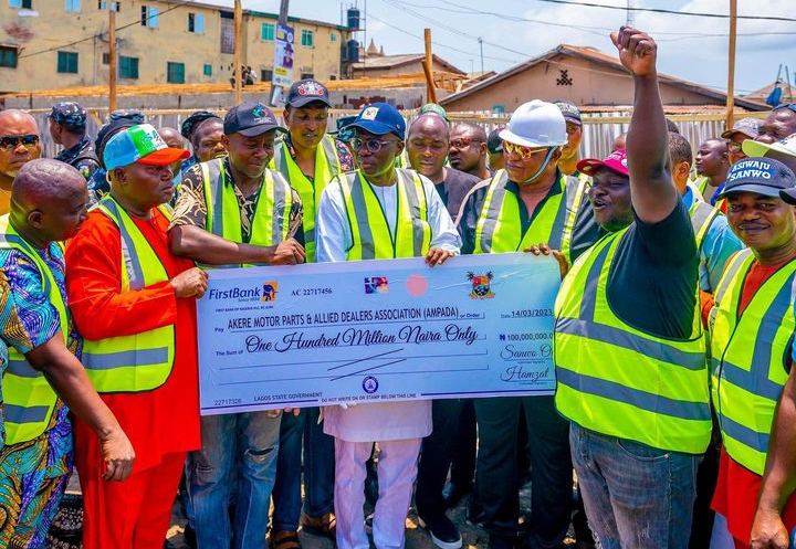 Akere Spare Parts Market Fire: Sanwo-Olu provides N100m relief fund, kicks off renovation process