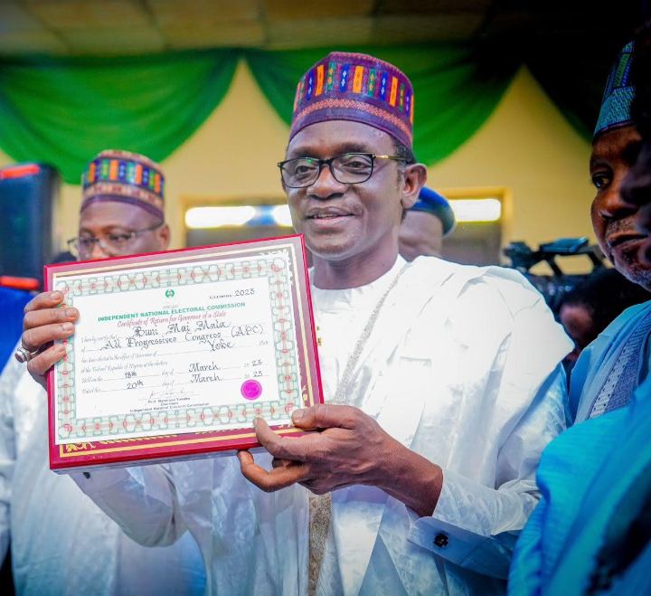 Gov. Buni receives certificate of return, attributes success to the collective will of the people