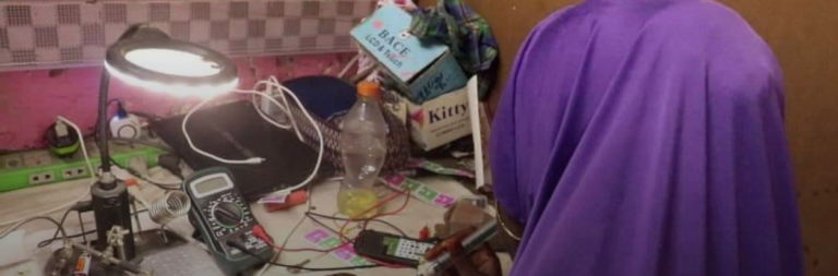 Hardworking lady defies odds to become first female phone repairer in Borno