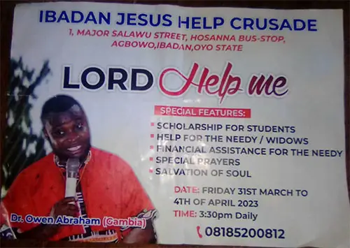 Gambian pastor declared wanted after escaping with 52 phones at Ibadan crusade