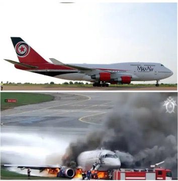 Max aeroplane from Yola crash lands at Abuja Airport, tyre bursts into flames