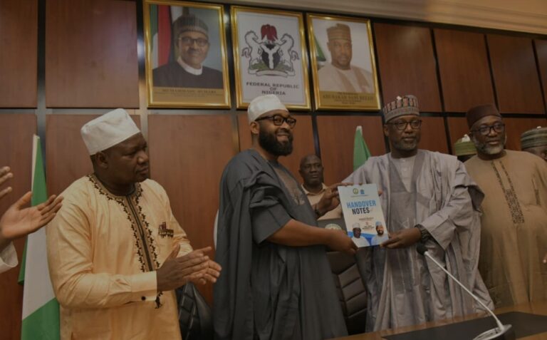 Gov. Sani Bello hands over transition document to incoming governor