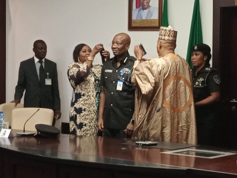 VP Shettima decorates IGP Egbetokun in Abuja