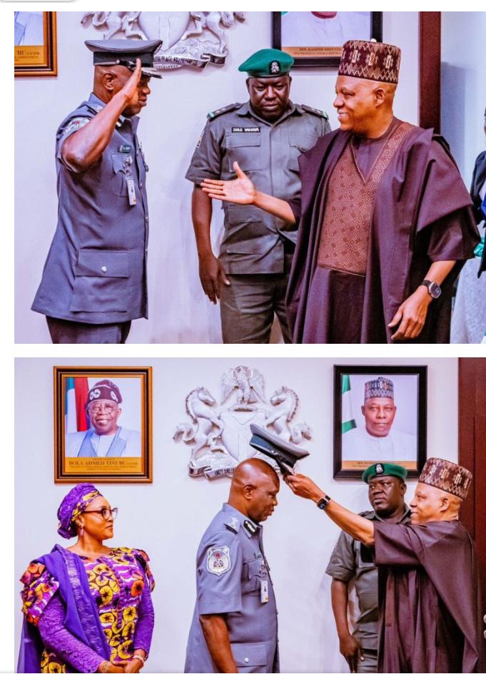 VP Shettima decorates new Customs CG