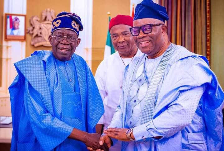 Akpabio, Lawan, others visit Tinubu ahead of 10th National Assembly inauguration (Photos)