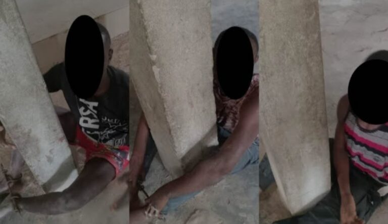 Police rescue three abducted victims chained to pillars by hoodlums in Anambra