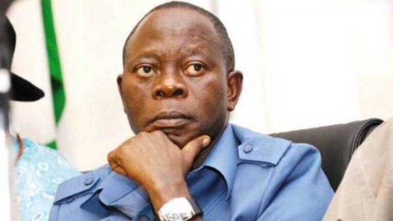 Oshiomhole accuses former Senators, Reps members of looting TV, chairs, others