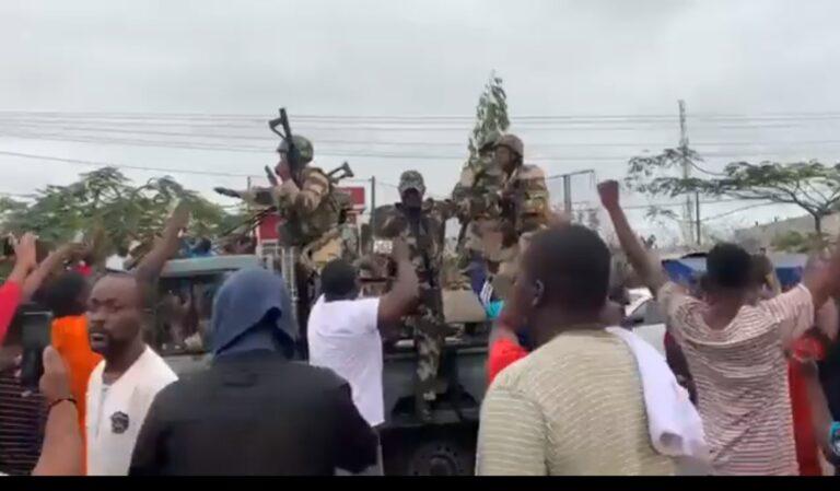 Gabon citizens celebrate military for seizing power