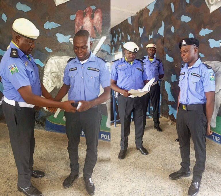 Police officer in Adamawa bursts into tears after being dismissed for misconduct (Video)