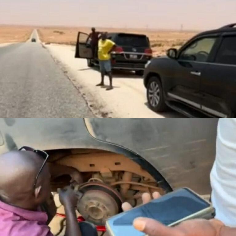 Ghanaian group's UK road trip halts for repairs (Videos)