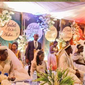 Ugandan businessman makes history, marries seven wives on same day (Photos)