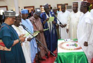 Gov. Buni swears in 9 newly appointed permanent secretaries in Yobe