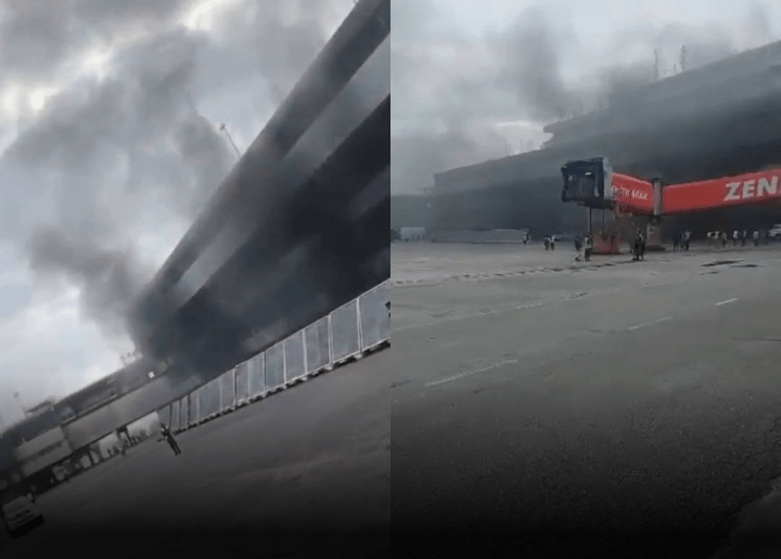 Fire outbreak at Lagos airport (Video)