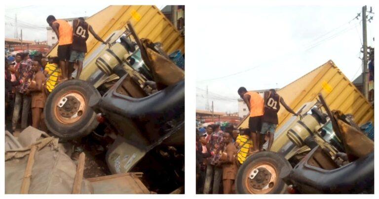 Trailer container crushes woman to death in Anambra