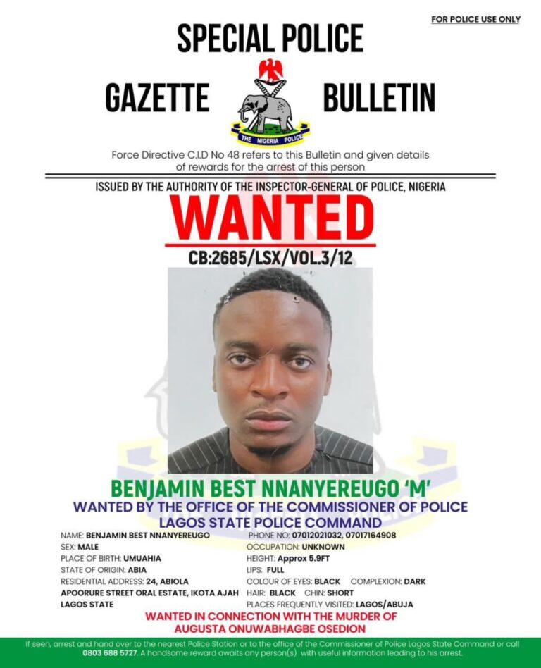 Lagos police declare 'KillaBoi' wanted for alleged murder