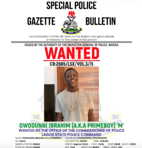 Lagos police declares Mohbad's childhood friend Primeboy wanted over singer's death