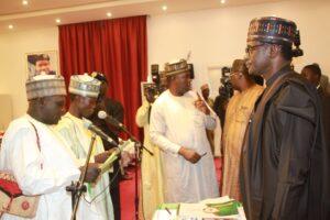 Gov. Buni swears in 2 Perm. Secs, Pilgrims Welfare Commission member