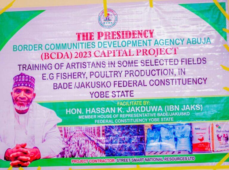 Yobe lawmaker trains 250 constituents in fishery, poultry farming, provides capital for participants