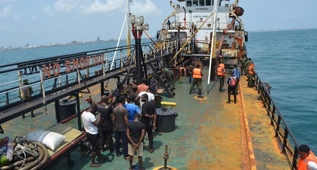 Crude Oil Theft: Navy Intercepts Ghanaian Vessel, Arrests 13