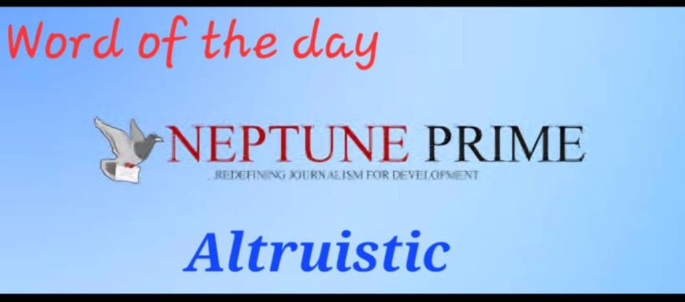 Word of the day, Altruistic