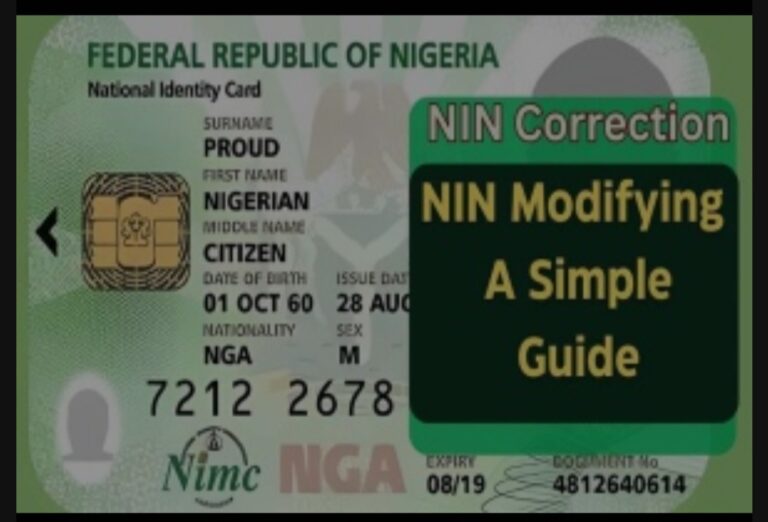 NIMC gives straightforward guide to update NIN details from comfort zone