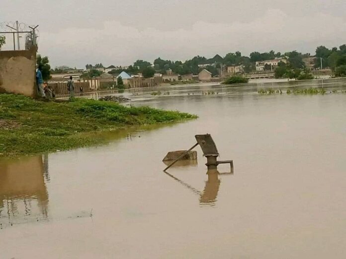 Heavy flood submerges houses, streets in Maiduguri following breakdown of Alau Dam (pictures, video)